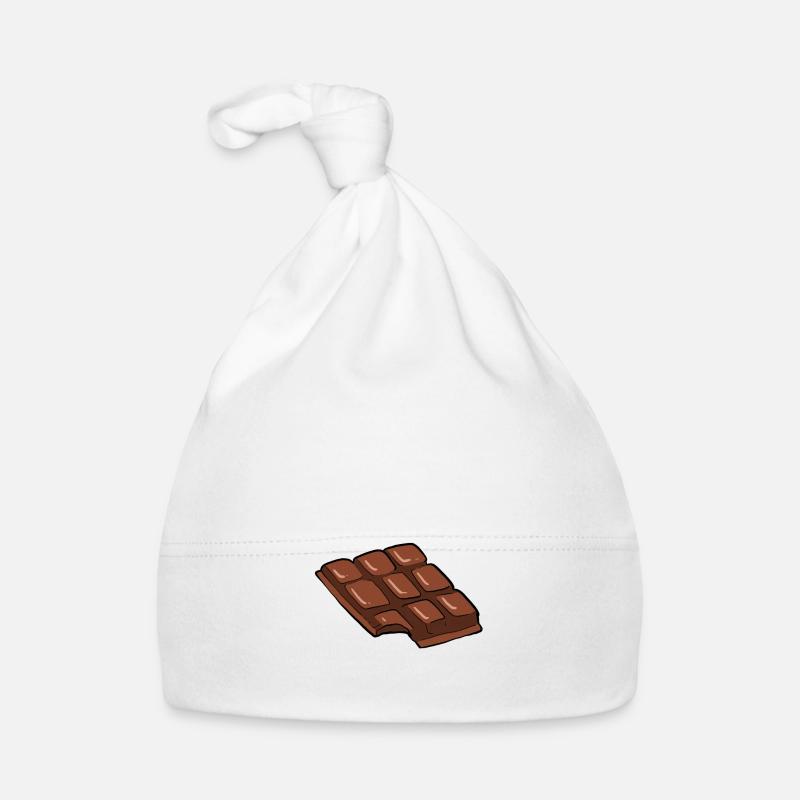 Calm and Eat calme et choco addict gift Bonnet bio Bébé
