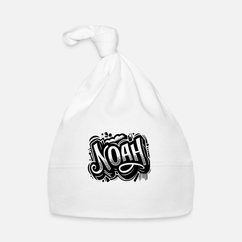 Noah Surname First Name Graffiti Organic Baby Cap