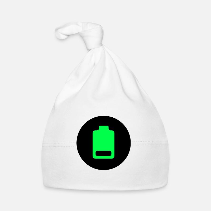 Round low battery Organic Baby Cap
