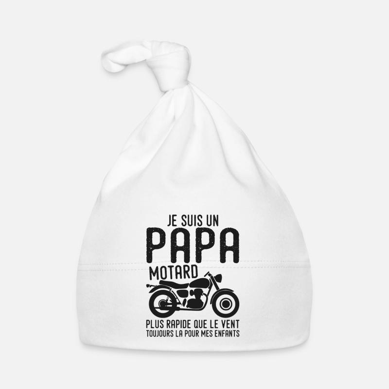 Biker Papa, Motorrad, Vatertagsgeschenk Baby Bio-Mütze