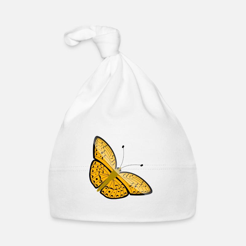 Papillon papillon anniversaire anniversaire - Bonnet bio Bébé - blanc