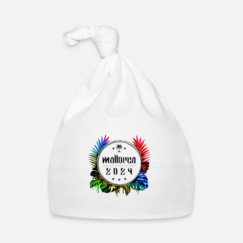 Mallorca 2024 Bunt Baby Bio-Mütze