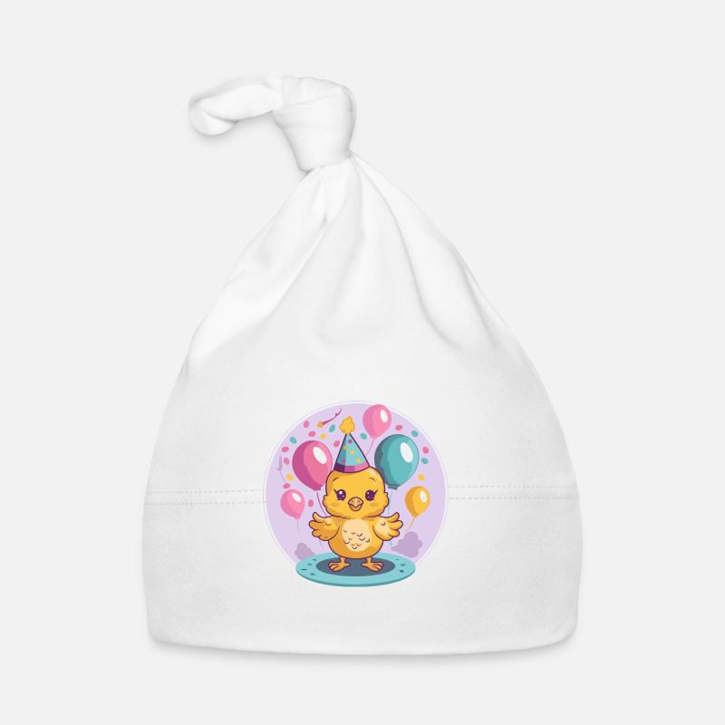 Bande dessinée d’anniversaire de poulet Bonnet bio Bébé