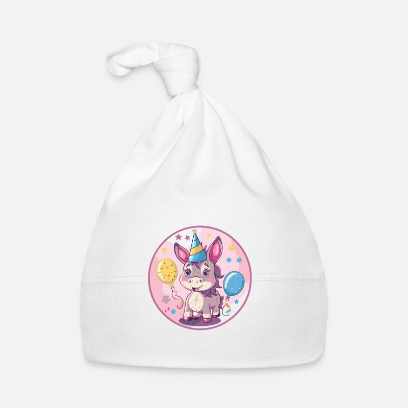 Bande dessinée d’anniversaire d’âne Bonnet bio Bébé