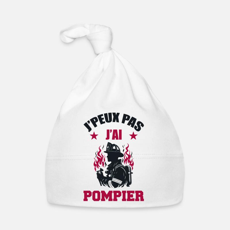 Je peux Pas J'ai Pompier Bonnet bio Bébé