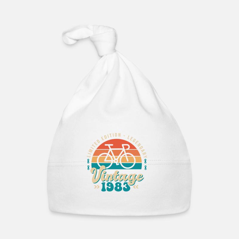 1983 Anniversaire 40 Ans velo cycliste - Bonnet bio Bébé - blanc