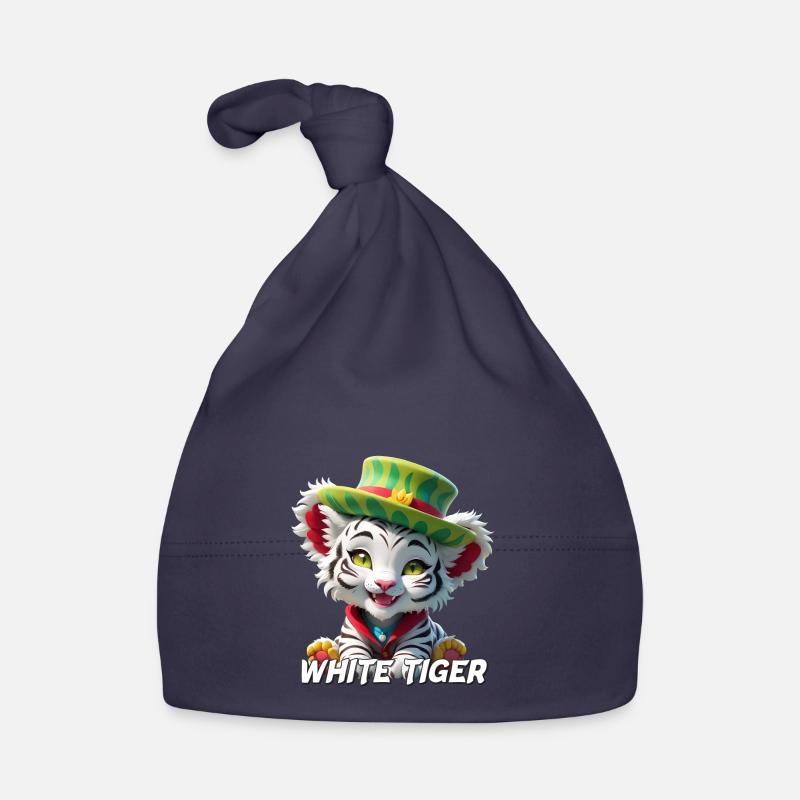 White Tiger Organic Baby Cap