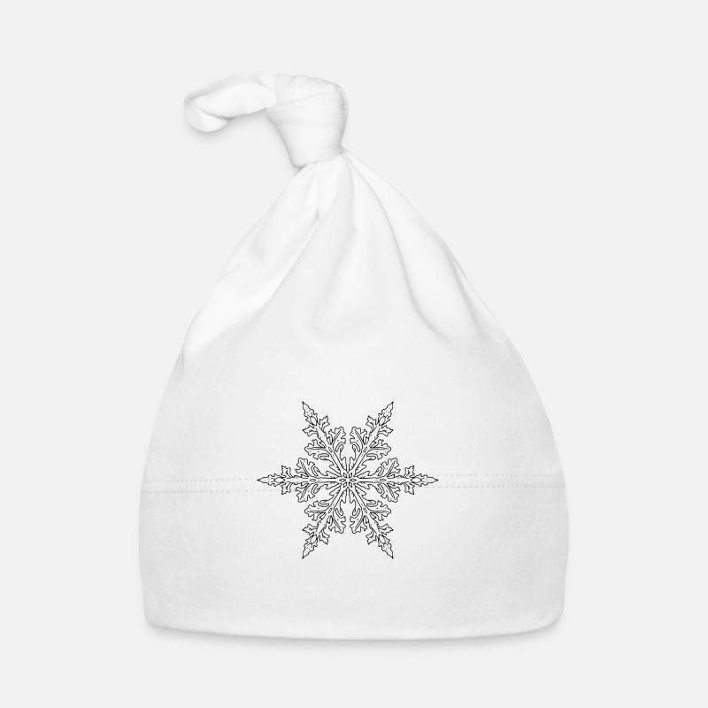 Mandala flocon de neige Bonnet bio Bébé