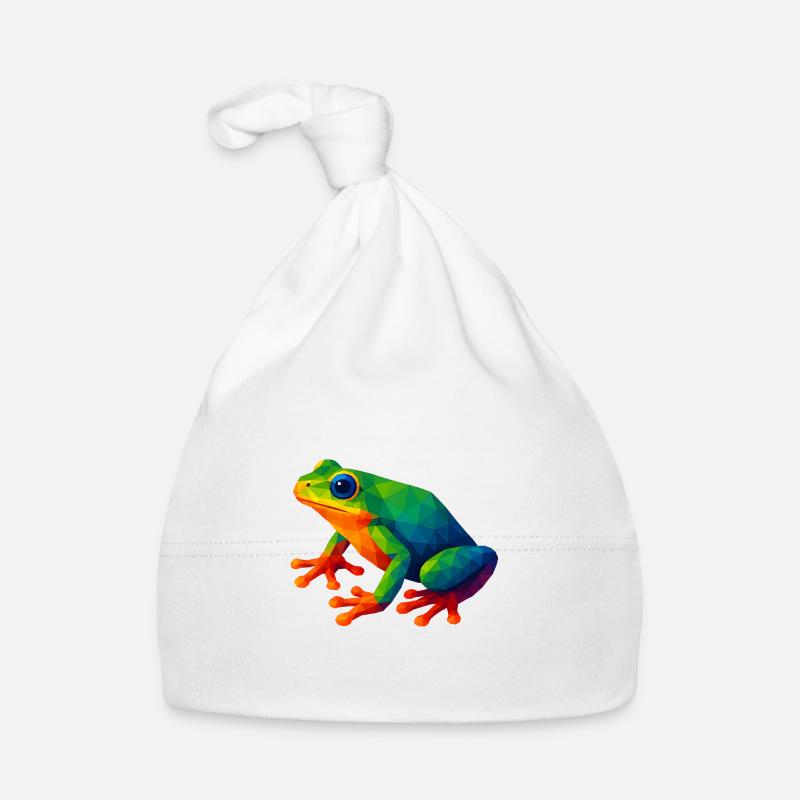 WPAP Style Animals - Tree Frog Organic Baby Cap