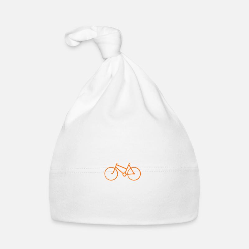 je peux pas j'ai vélo avec papa - Bonnet bio Bébé - blanc