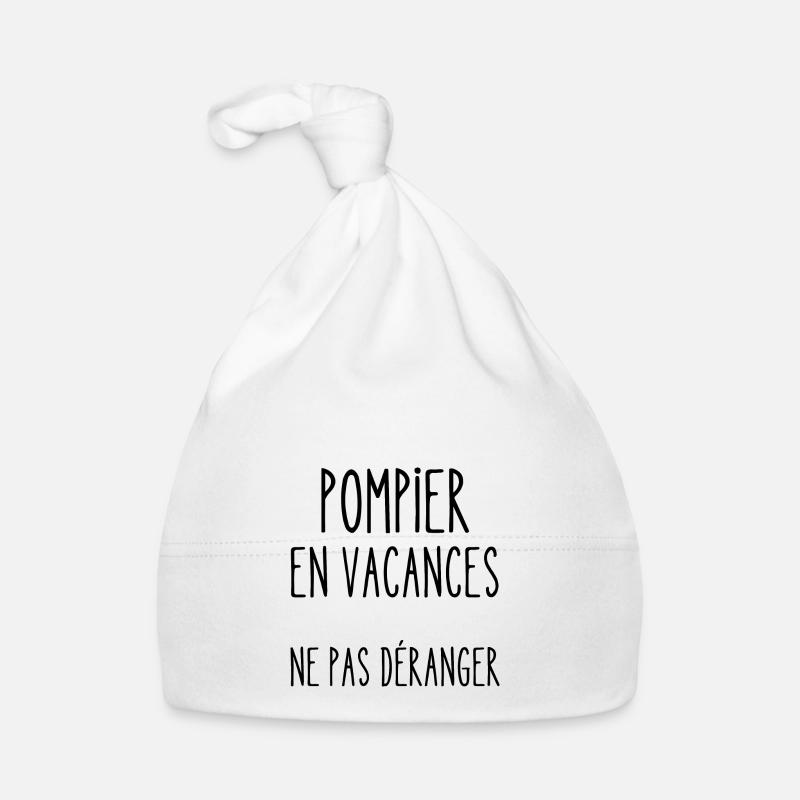pompier en vacances Bonnet bio Bébé
