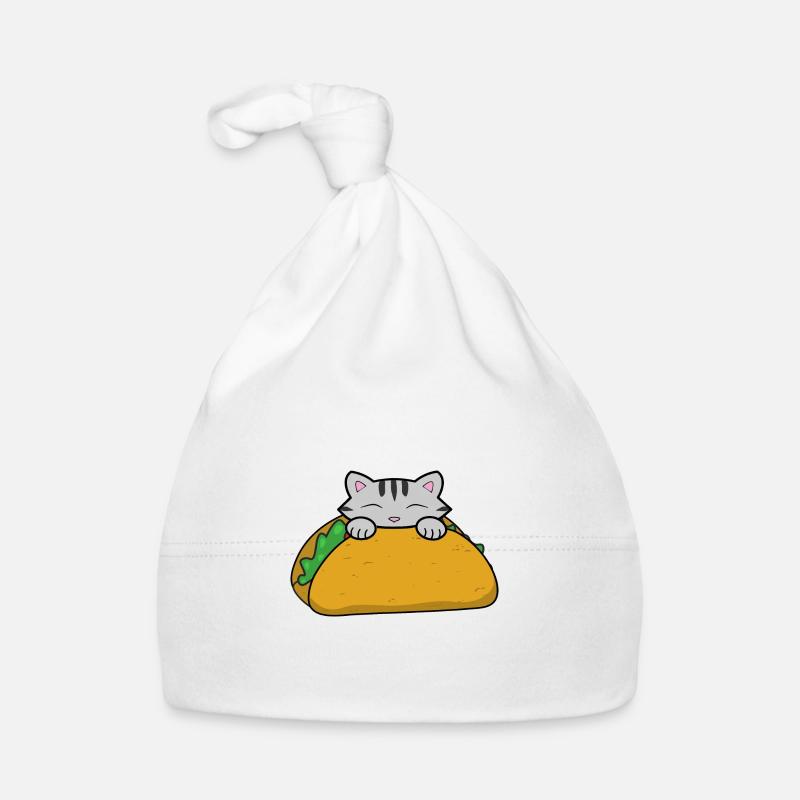Happy Taco Tuesday, chat mignon mangeant un taco Bonnet bio Bébé
