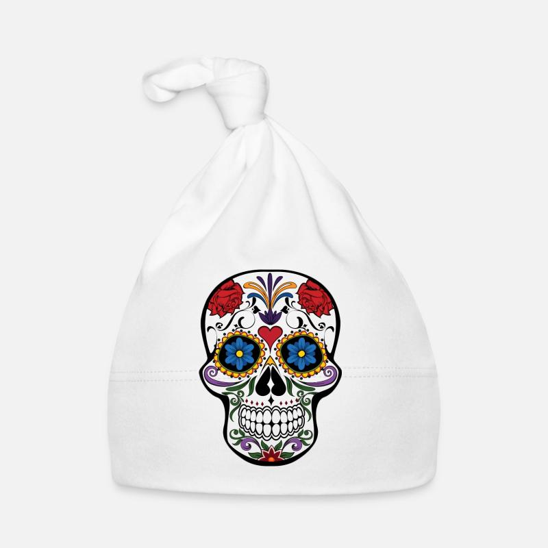 pretty pattern skull skull skull colored style Organic Baby Cap