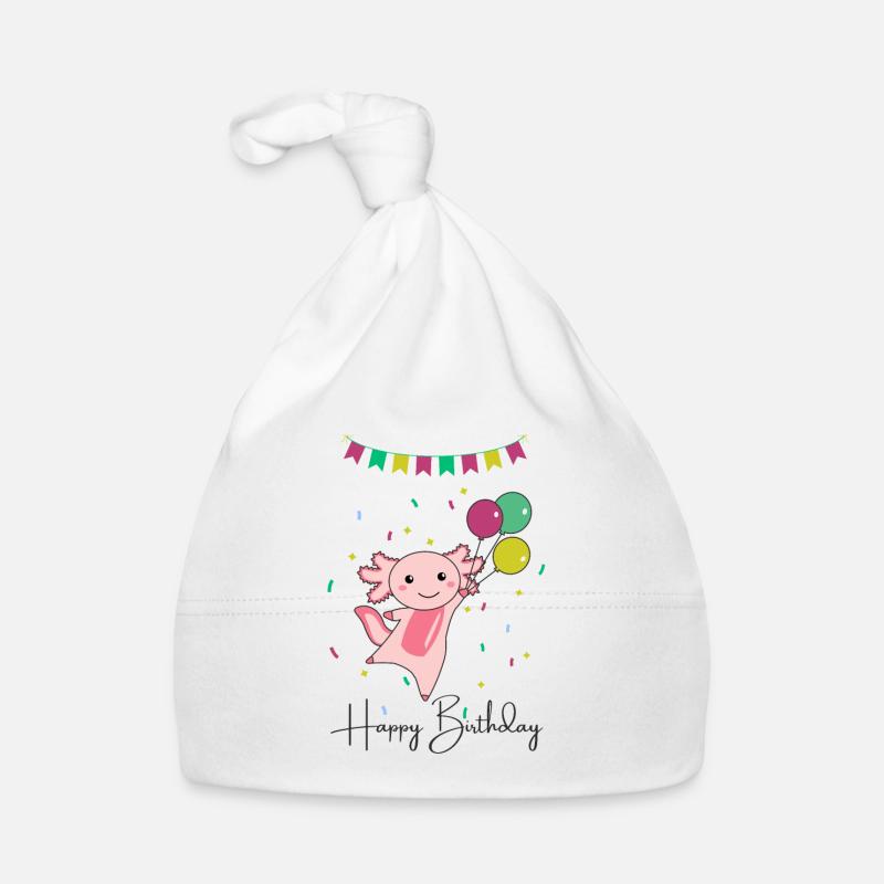 Axolotl vous souhaite un joyeux anniversaire Axolotls Bonnet bio Bébé
