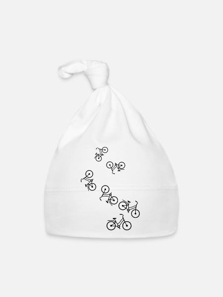 Fahrrad Icon - Baby Bio-Mütze - Weiß - Vorne