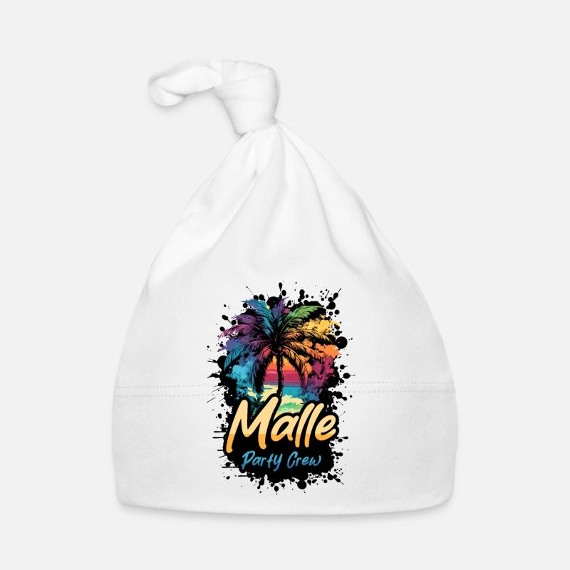 Malle Party Crew Urlaub Baby Bio-Mütze
