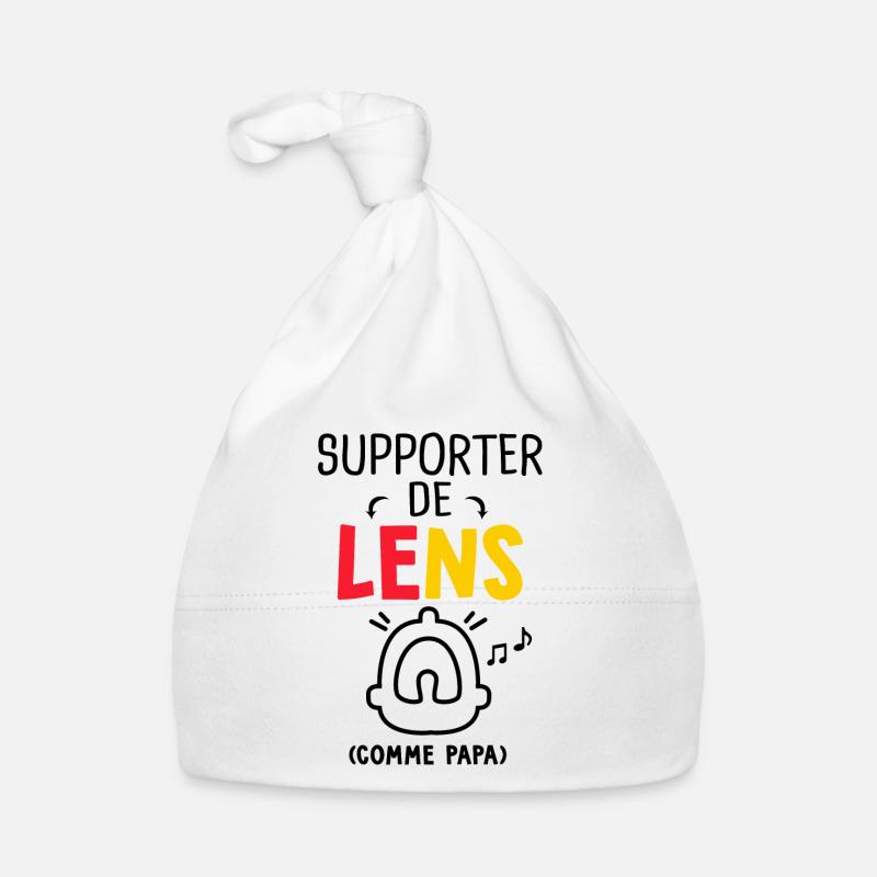 bébé supporter de Lens comme papa Bonnet bio Bébé