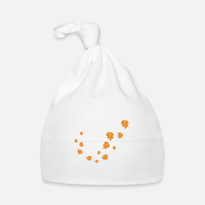 Herbstblätter im Wind Baby Bio-Mütze