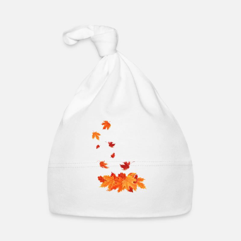 Feuilles d’automne qui tombent Bonnet bio Bébé