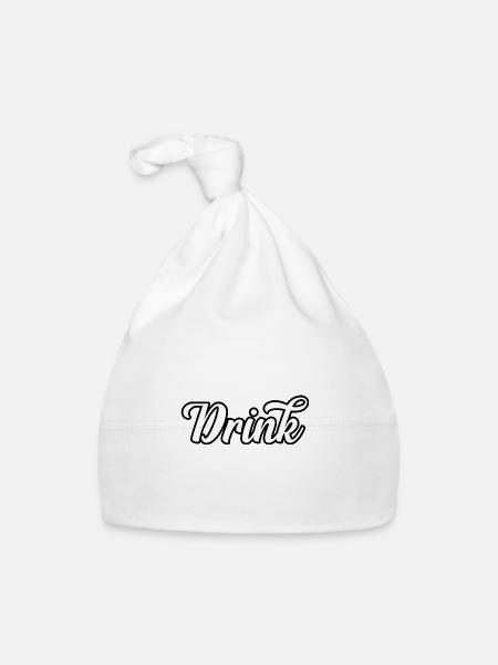 Drink - Baby Bio-Mütze - Weiß - Vorne