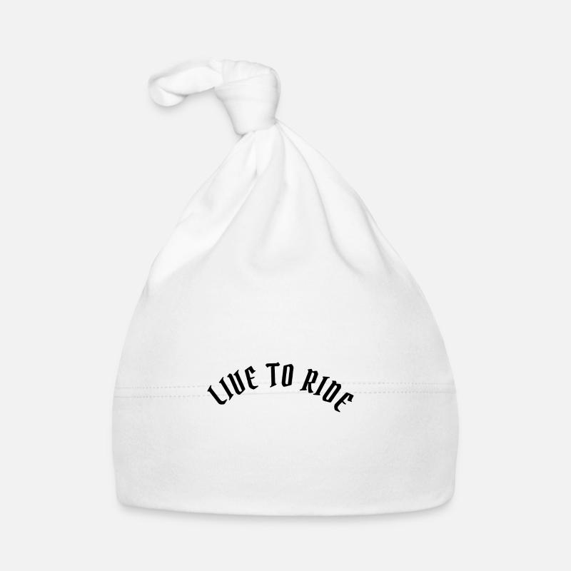 Live to ride - Bonnet bio Bébé - blanc