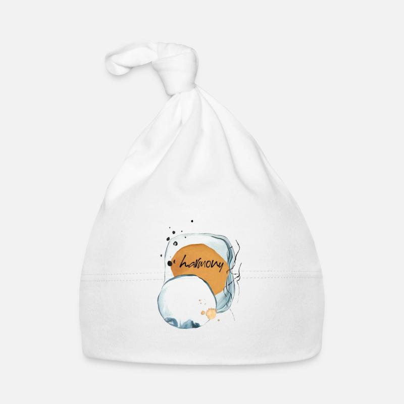 Harmony Zen Art #zen #moderne - Bonnet bio Bébé - blanc