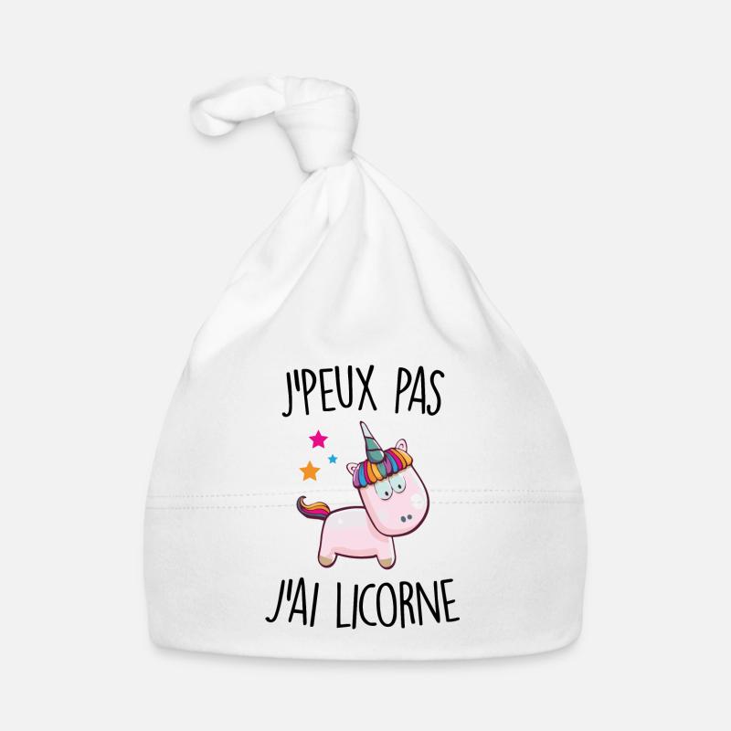J'peux pas j'ai licorne Bonnet bio Bébé
