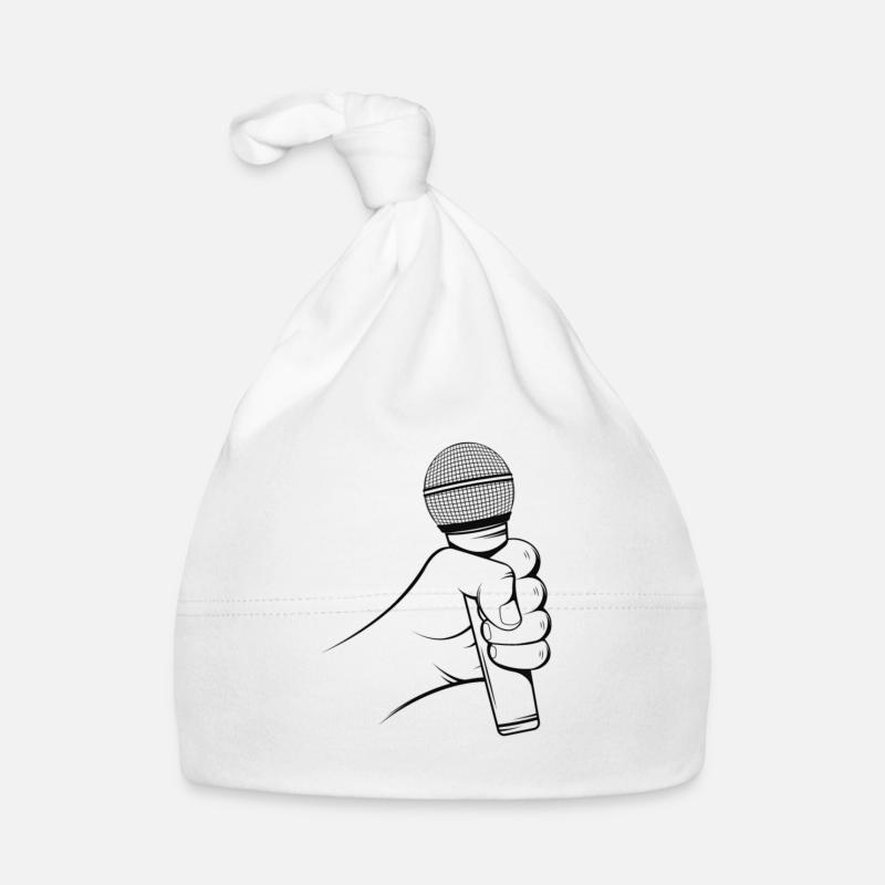 Microphone Interview Funny Joke Organic Baby Cap