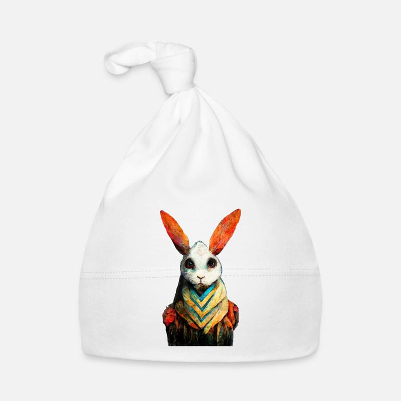 Peinture aquarelle de lapin #rabbit Bonnet bio Bébé