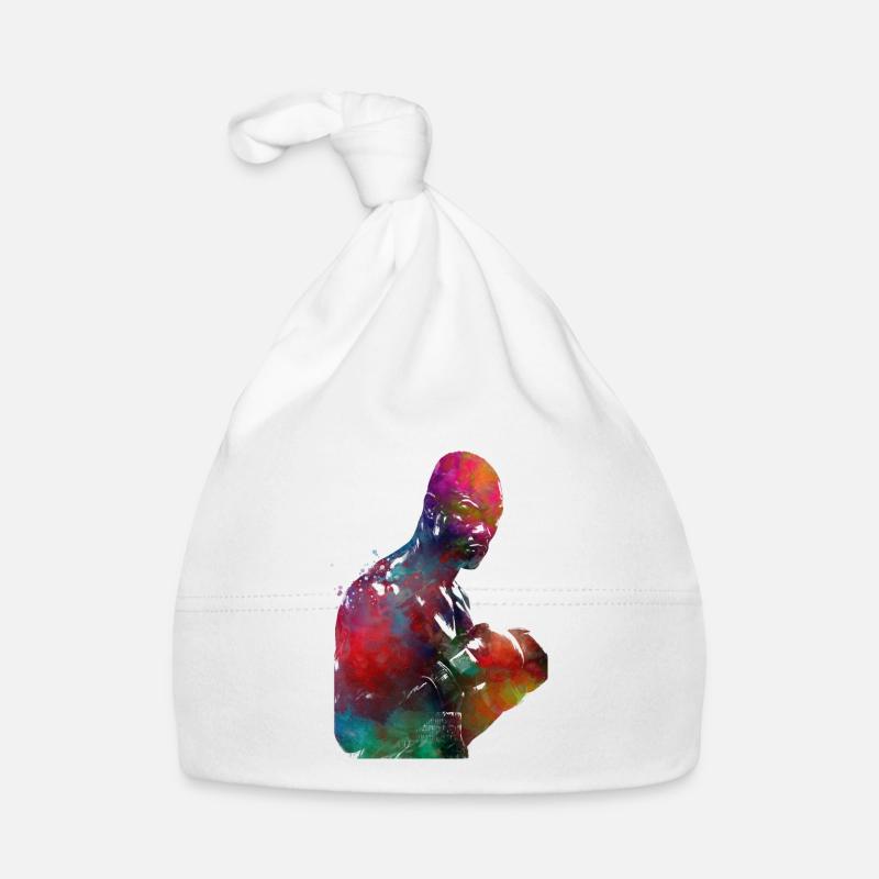 Sports de boxe #boxing - Bonnet bio Bébé - blanc