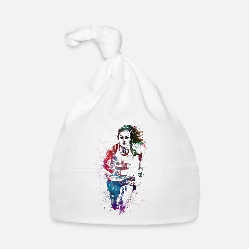 Läufer Sport Kunst #runner #sport #jogging Baby Bio-Mütze