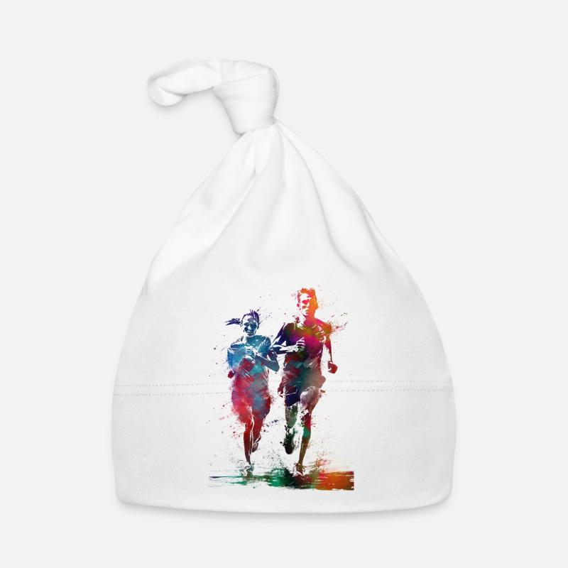 Läufer Sport Kunst #runner #sport #jogging Baby Bio-Mütze