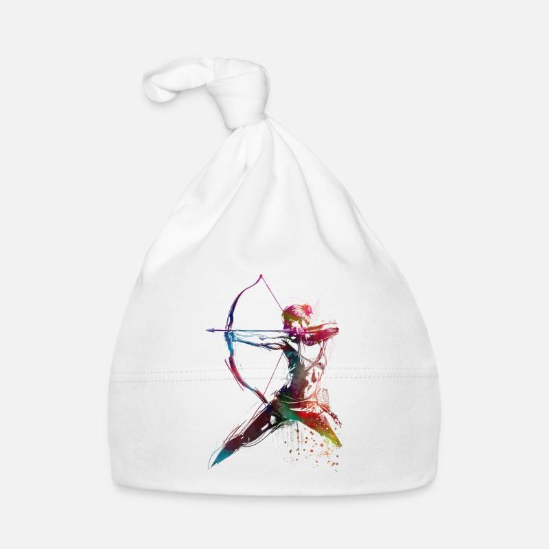 Art du tir à l’arc #archery - Bonnet bio Bébé - blanc