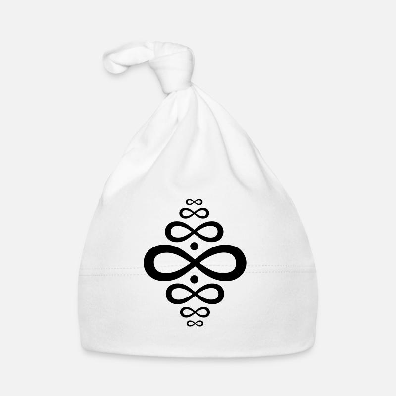 Infinity Symbol Duplicated - Baby Bio-Mütze - Weiß