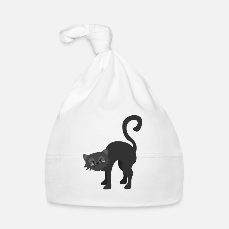 Chat noir Bonnet bio Bébé
