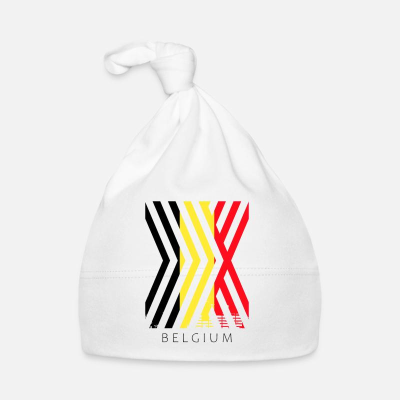 Drapeau de la Belgique Drapeau belge Vintage Look vieilli Bonnet bio Bébé