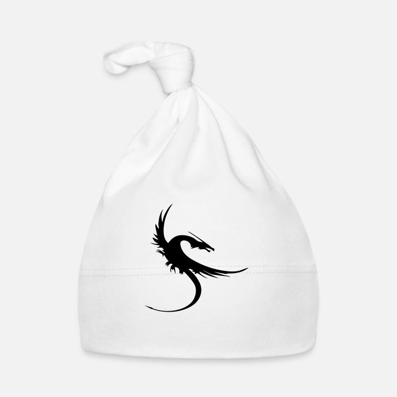 drachen - Baby Bio-Mütze - Weiß