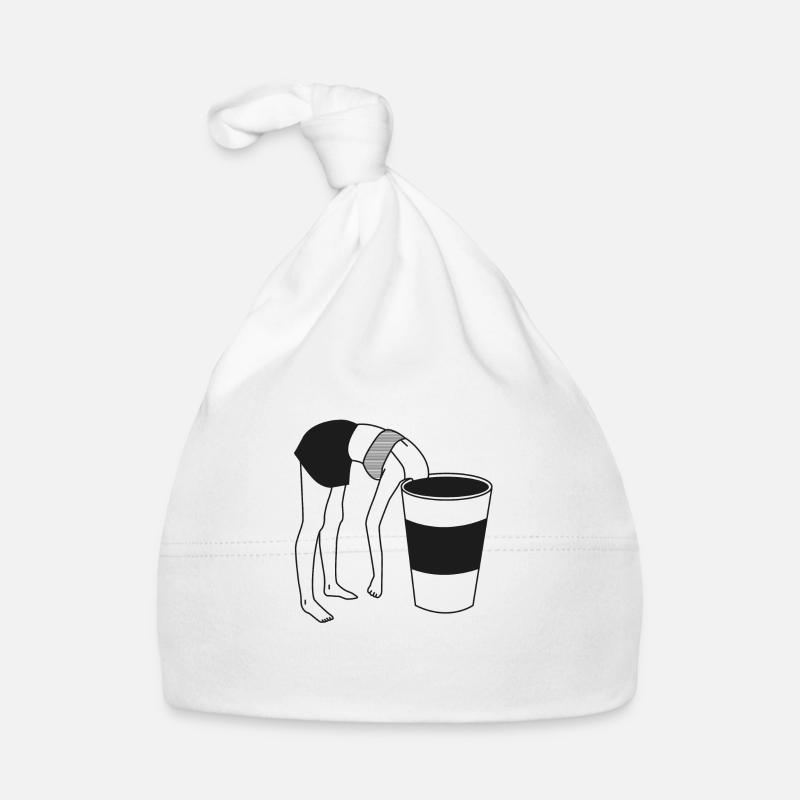 COFFEE BREAK - Baby Bio-Mütze - Weiß