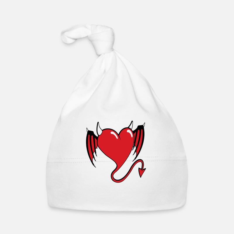 evil heart Organic Baby Cap
