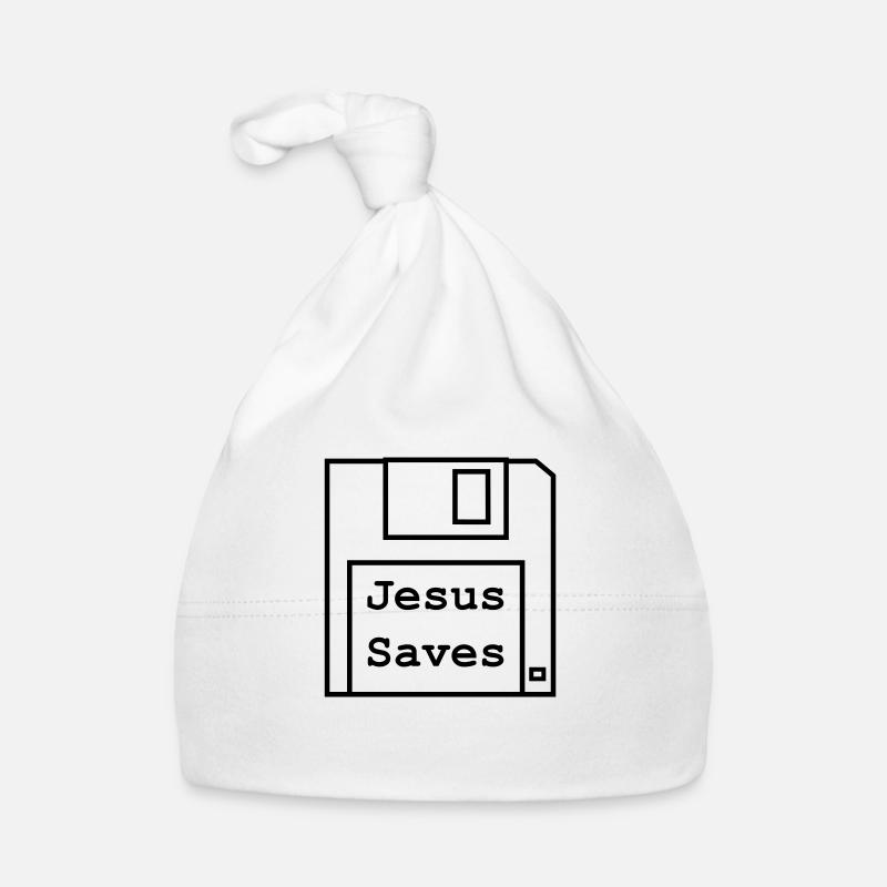 Jesus Saves - Floppy Disk Organic Baby Cap