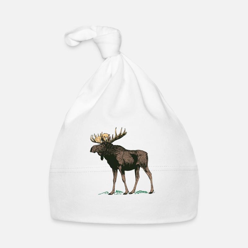 Elk Goose Antler Hunter Scandinavia Gift Idea Organic Baby Cap