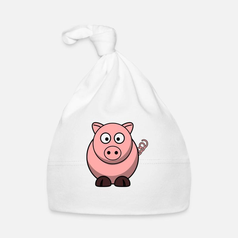 Rosa Schweinchen Baby Bio-Mütze