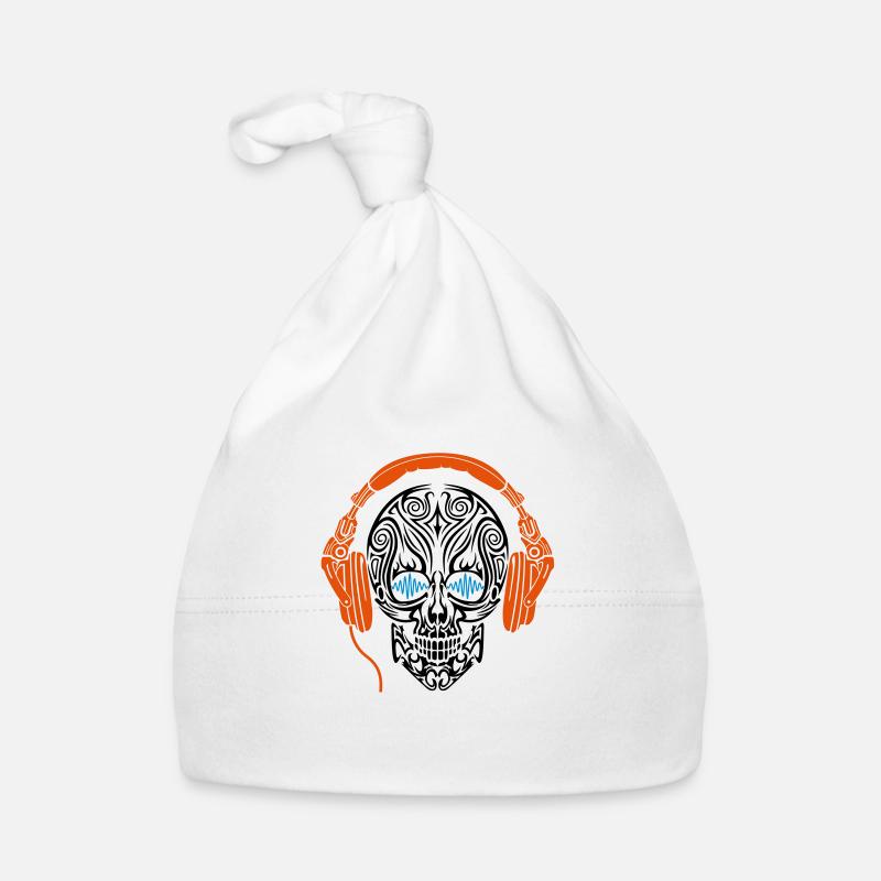 Schädel-Kopfhörer Baby Bio-Mütze