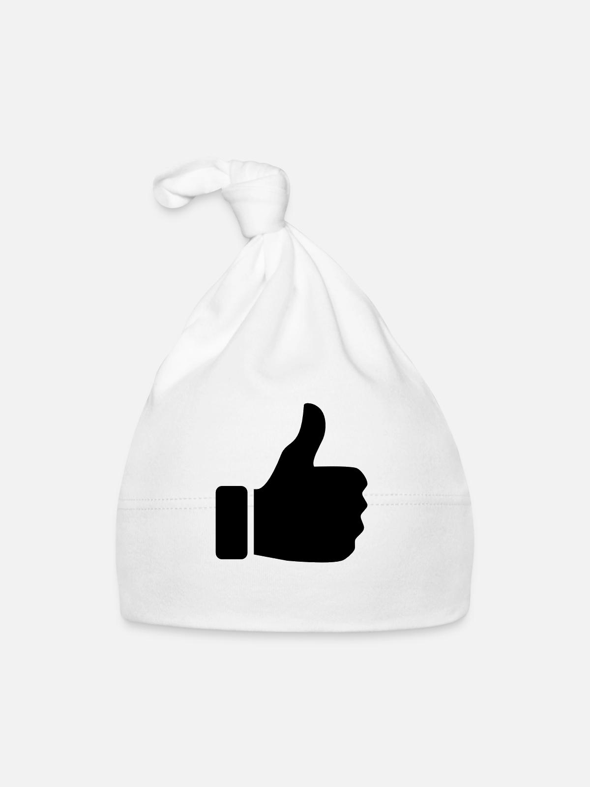 like - Bonnet bio Bébé - blanc - Devant