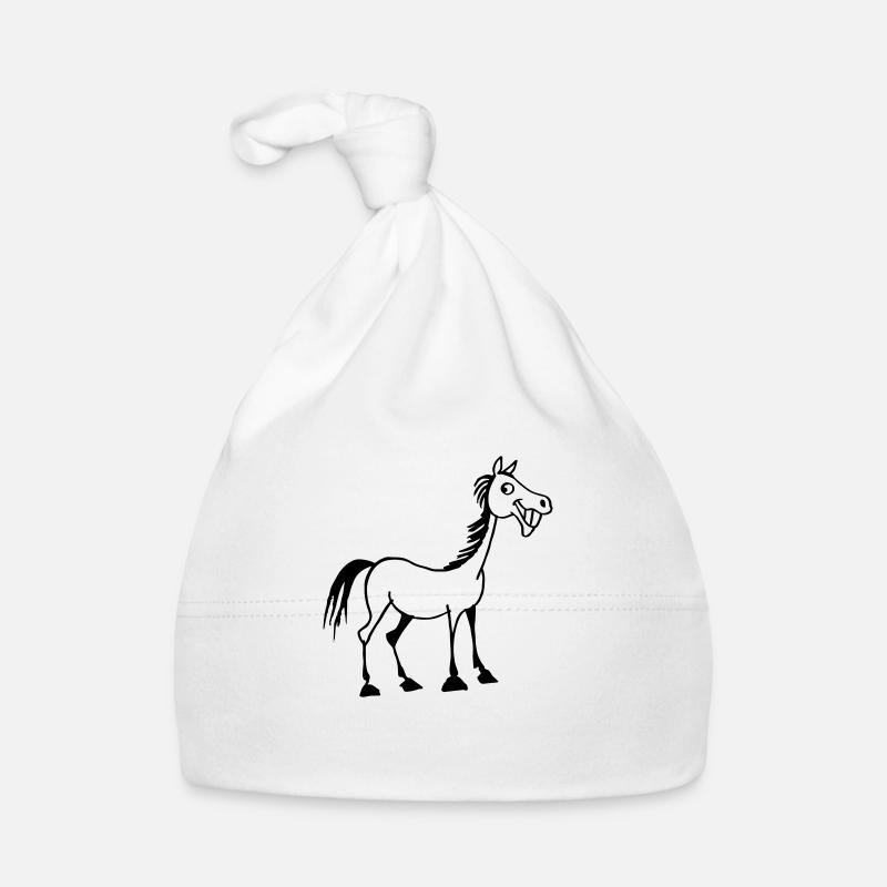 Funny horse Organic Baby Cap