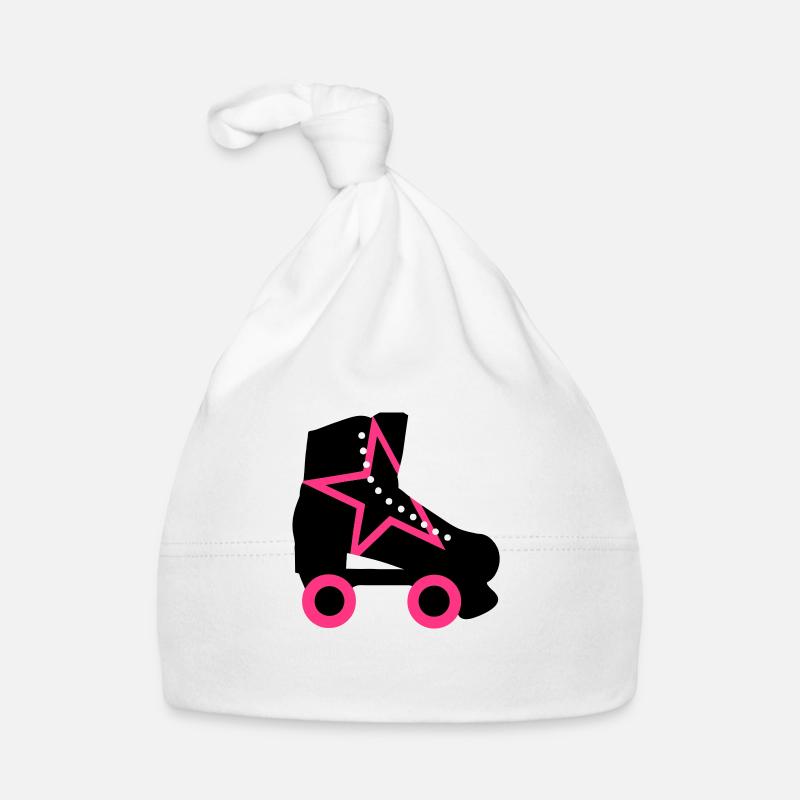 roller skate - Organic Baby Cap - white