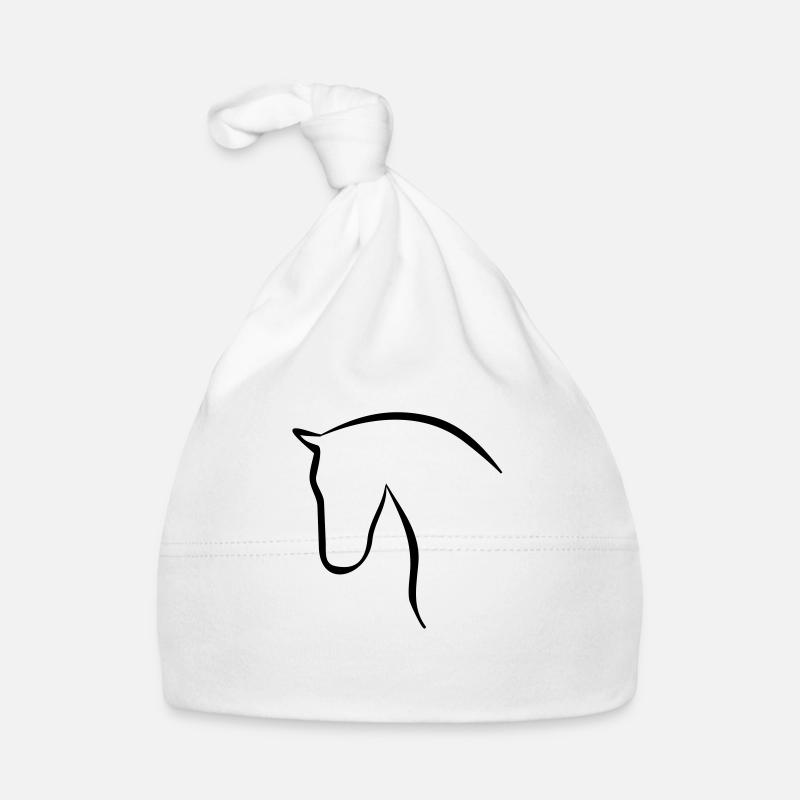 Pferd - Baby Bio-Mütze - Weiß
