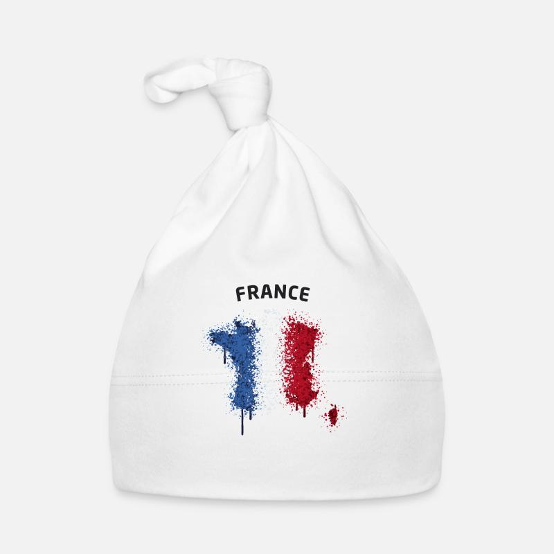 France Map flag graffiti text Organic Baby Cap