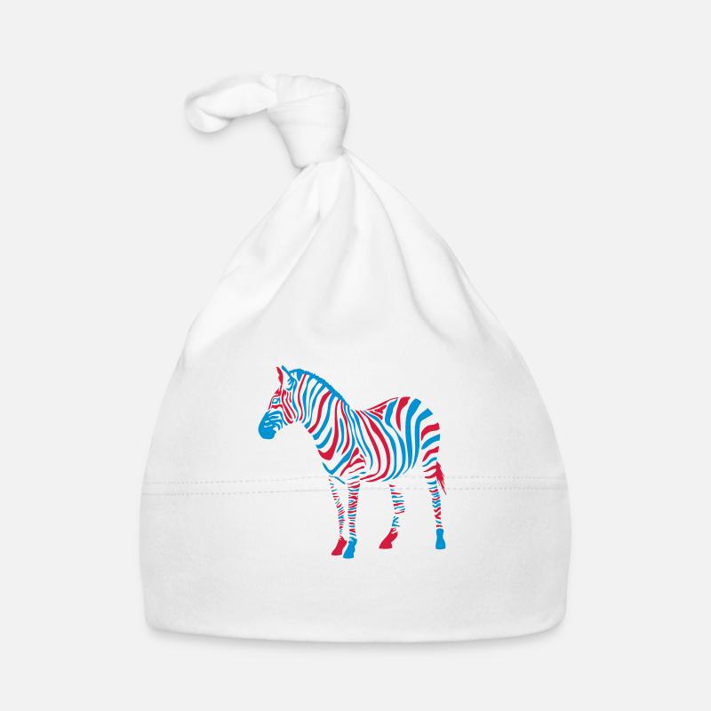 zebra - Baby Bio-Mütze - Weiß