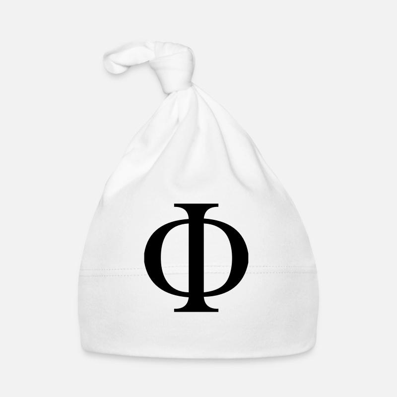 symbole du Nombre d'Or - Bonnet bio Bébé - blanc